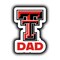 Texas Tech Red Raiders 4-Inch Proud Dad Ncaa - Durable School Spirit Vinyl Decal Perfect